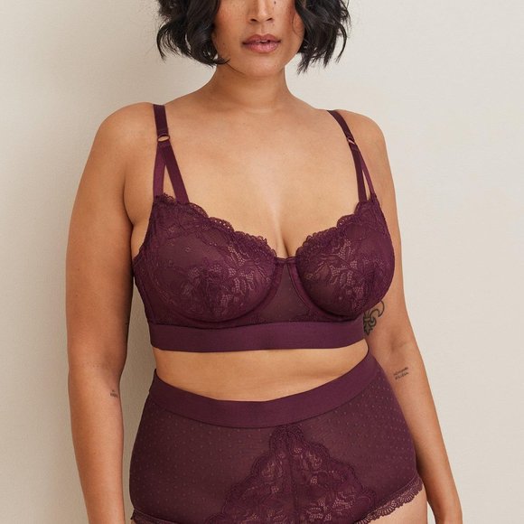 Torrid Dot and Lace Underwire Bra- Size 2 - Picture 2 of 4